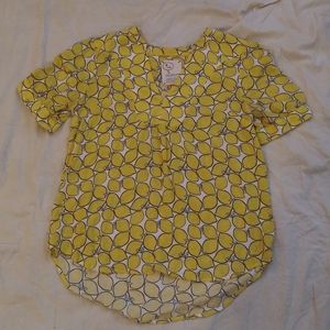 Anthropologie Lemon Top